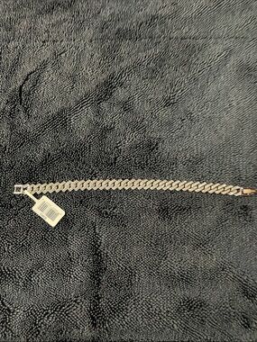 Invicta Silver-Tone Curb Chain Bracelet